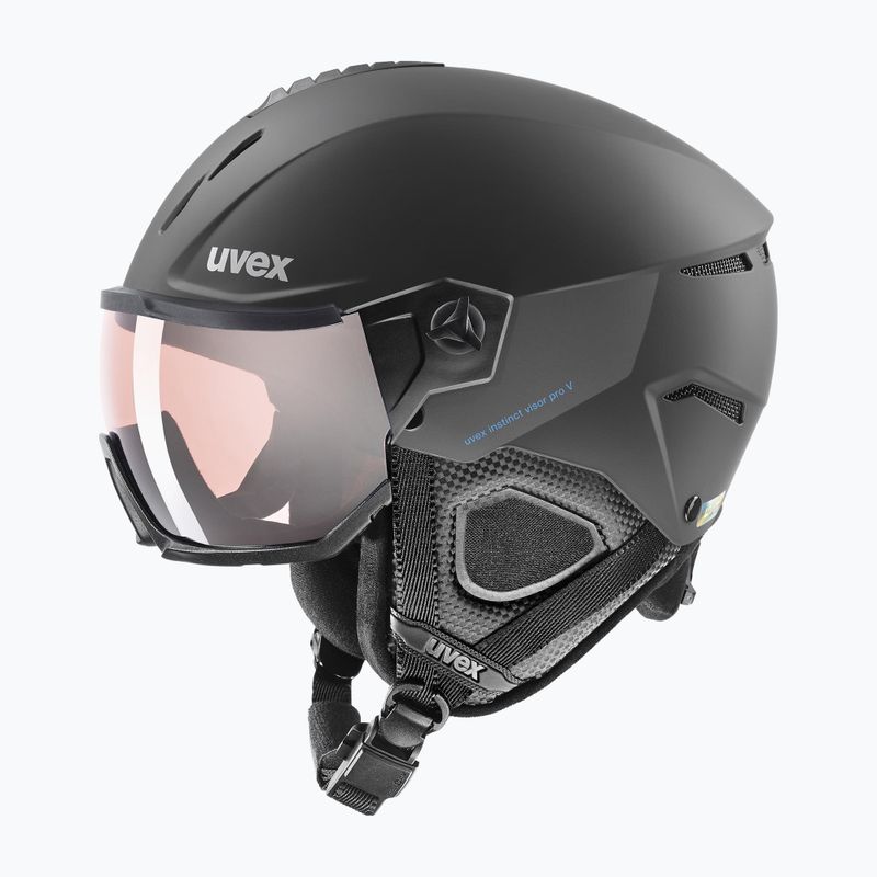 Casco da sci UVEX Wanted Visor Pro V nero opaco
