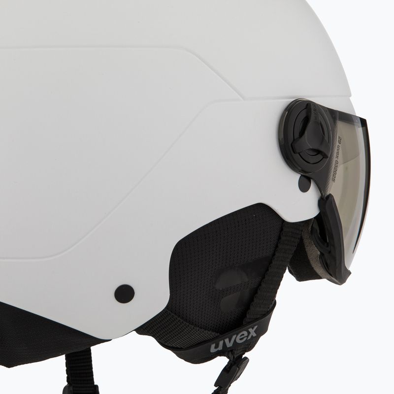 Casco da sci UVEX Wanted Visor Pro V bianco opaco 8