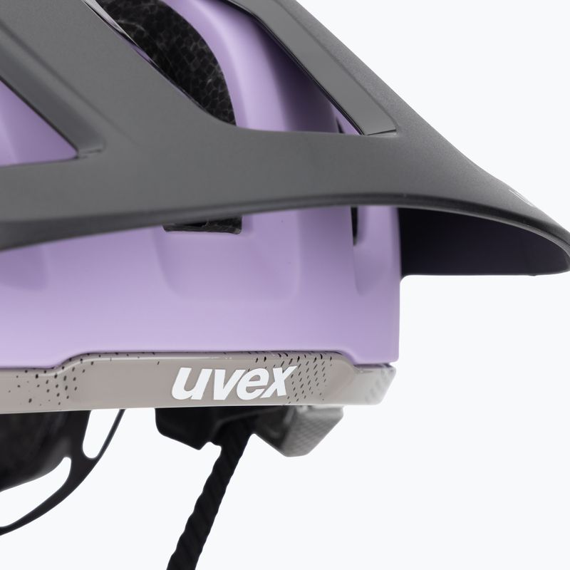 Casco da bici UVEX React MIPS lilla/quercia opaco 7