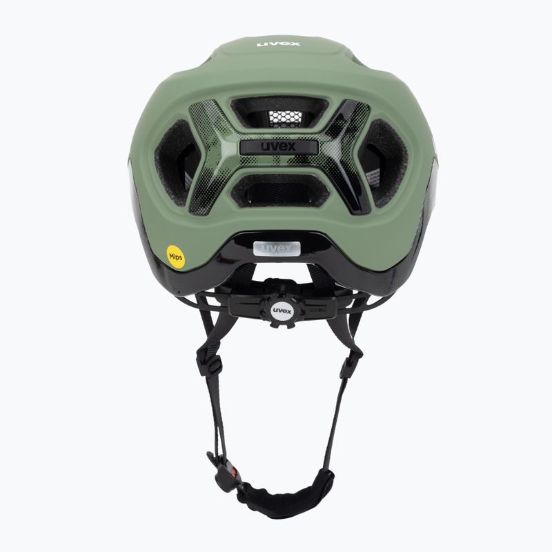 Casco da bici UVEX React MIPS verde muschio/nero opaco 4