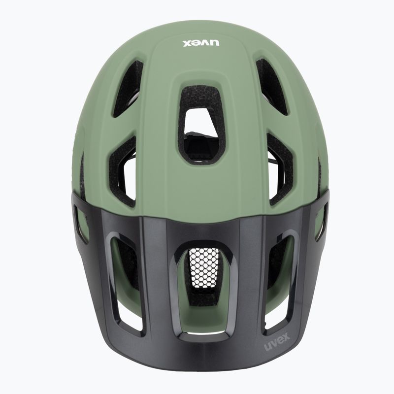 Casco da bici UVEX React MIPS verde muschio/nero opaco 6
