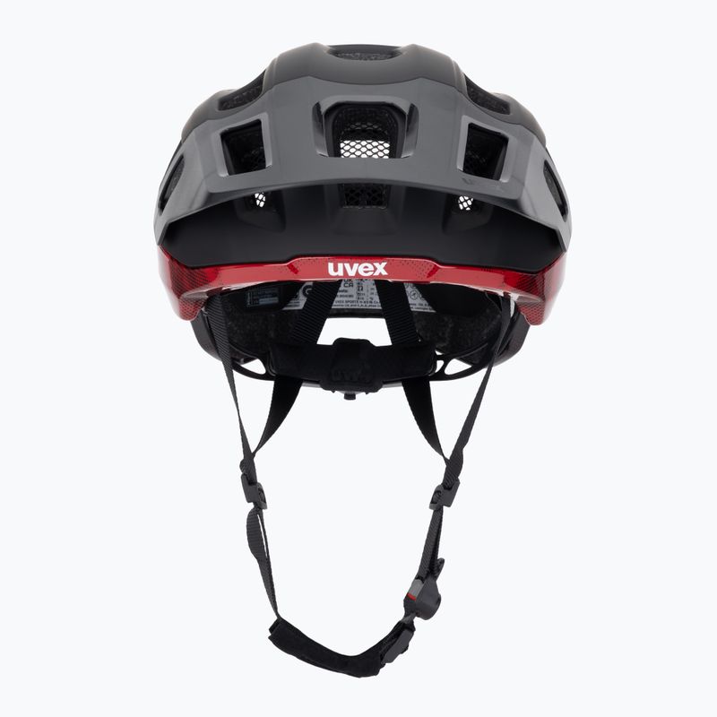 Casco da bici UVEX React MIPS nero/rosso opaco 2