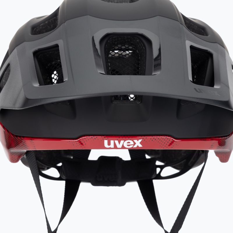 Casco da bici UVEX React MIPS nero/rosso opaco 7