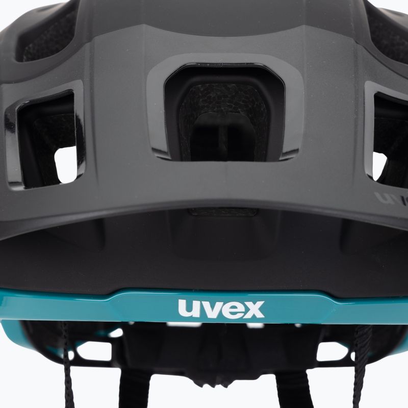 Casco da bici UVEX React nero/teal opaco 7