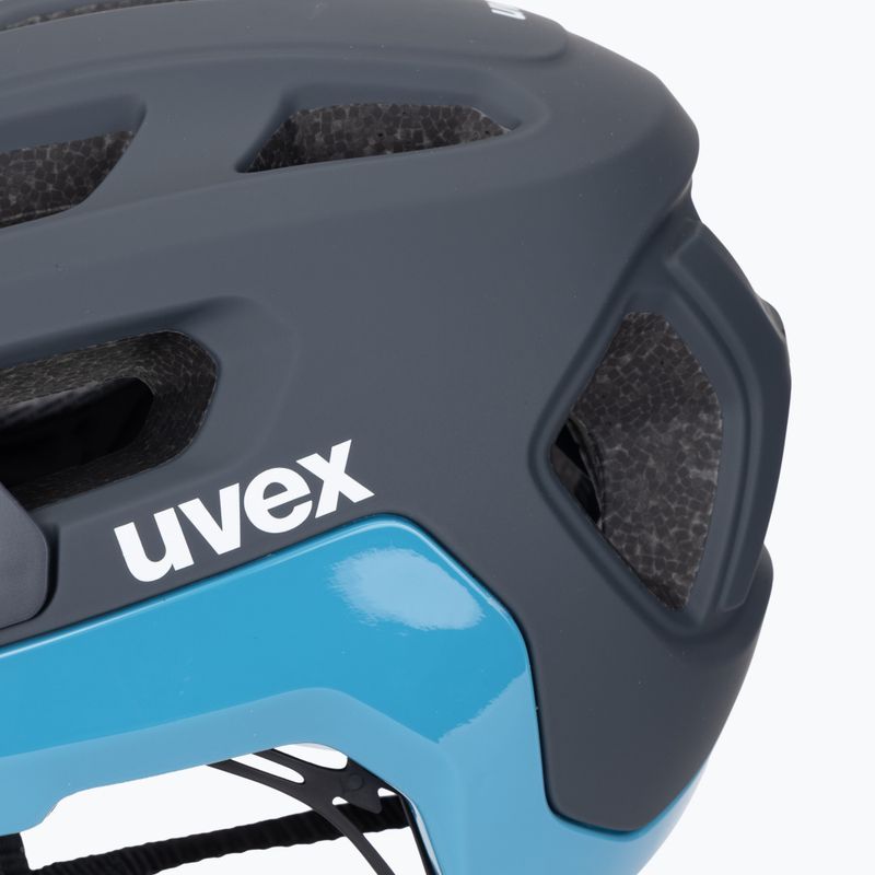 Casco da bicicletta UVEX React deep space/azure matt 8