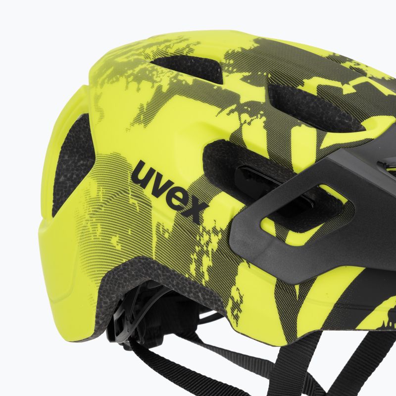 Casco da bici per bambini UVEX React MIPS Jr lime/nero 7