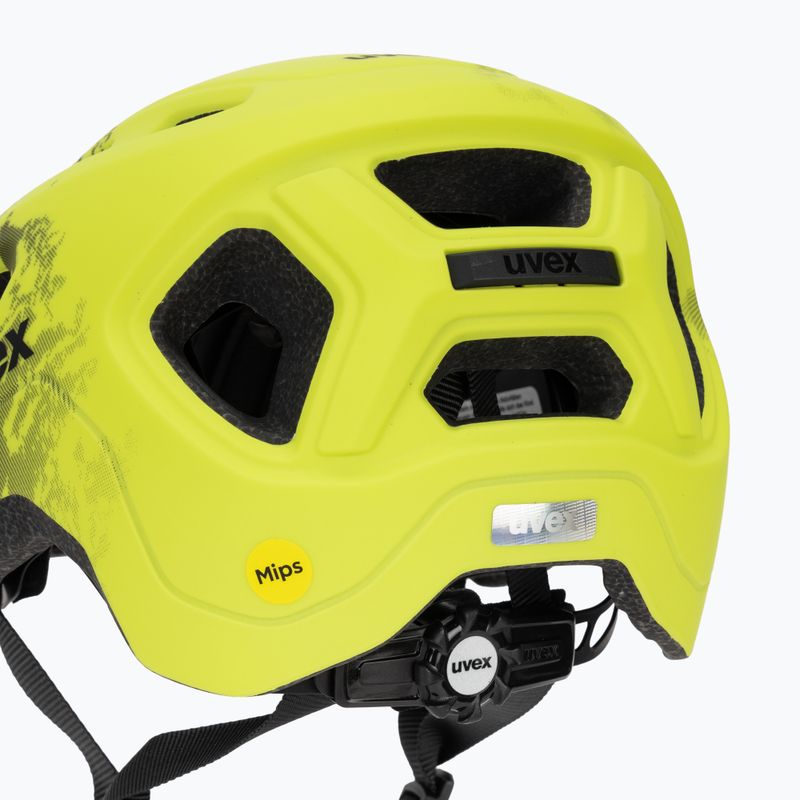Casco da bici per bambini UVEX React MIPS Jr lime/nero 8