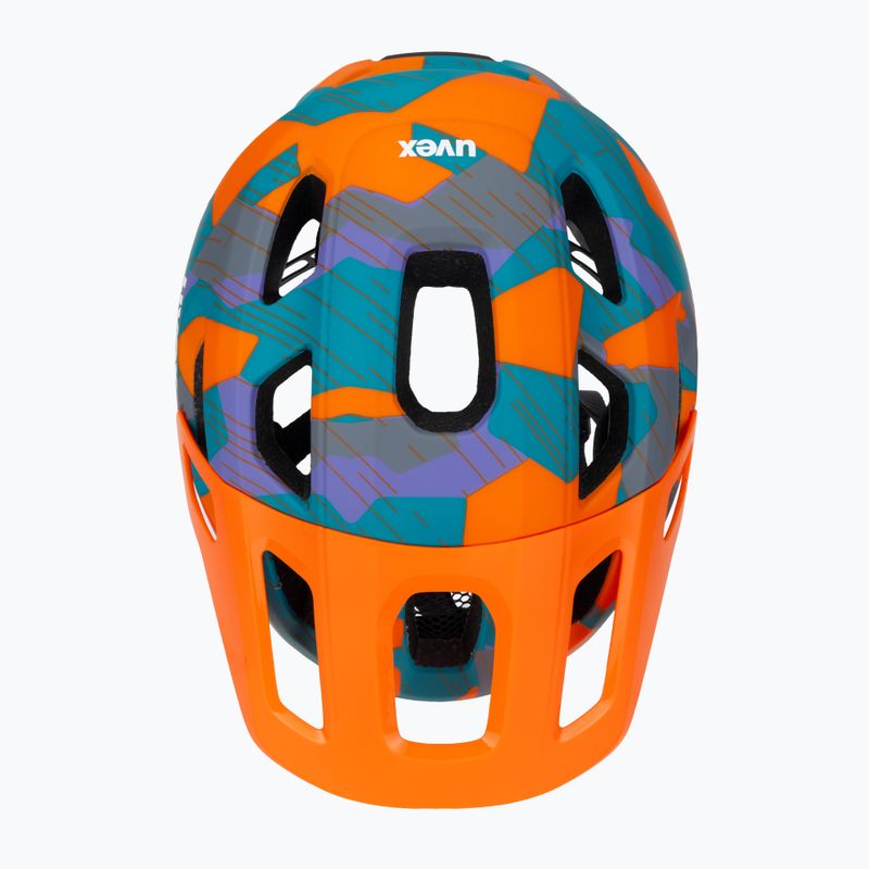 Casco da bici per bambini UVEX React Jr papaya camo matt 6