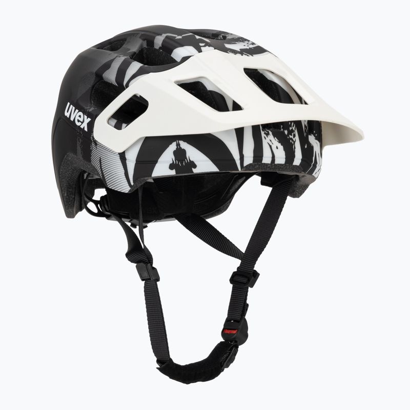 Casco da bici per bambini UVEX React Jr white/black matt