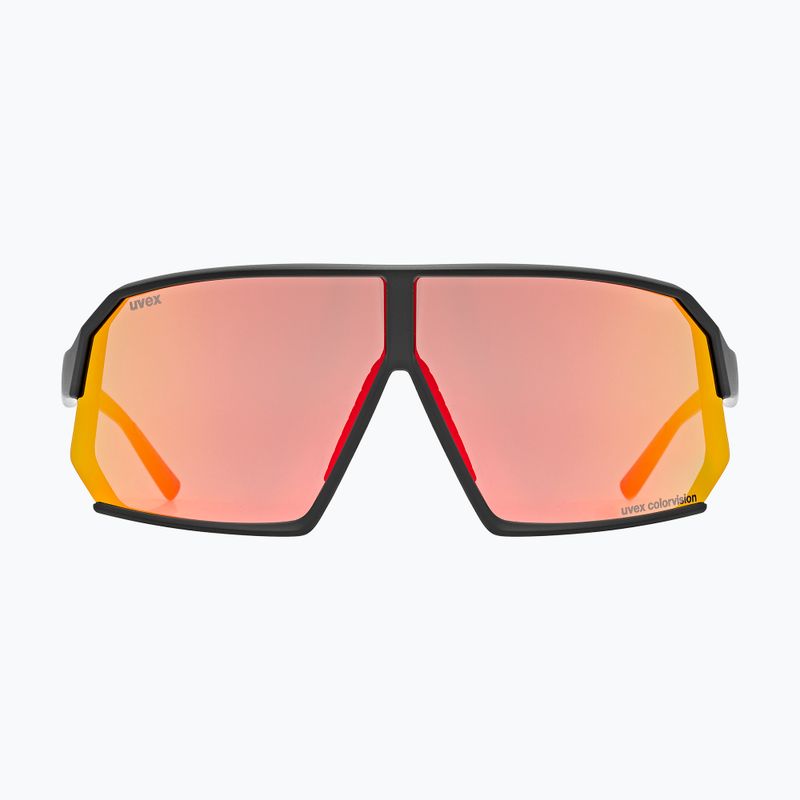 Occhiali da sole UVEX Sportstyle 237 CV nero opaco/rosso specchiato 2