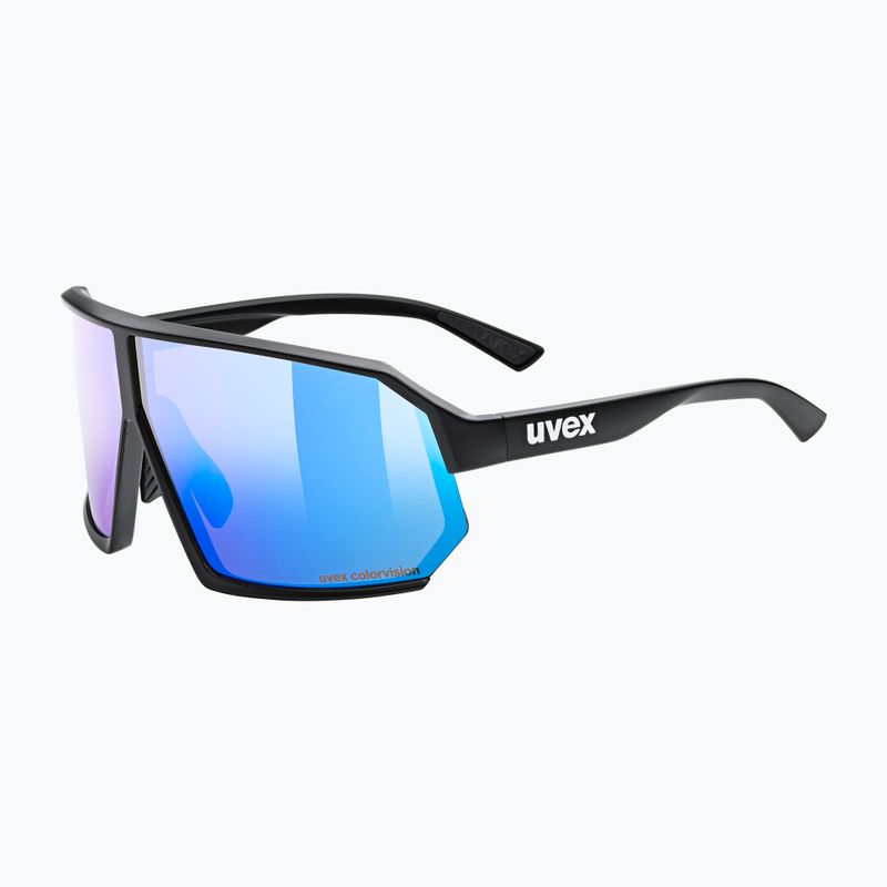 Occhiali da sole UVEX Sportstyle 237 CV nero opaco/blu specchiato