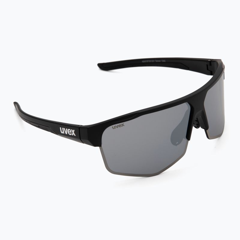 UVEX Axos Set nero opaco/argento specchiato/occhiali da sole trasparenti 2