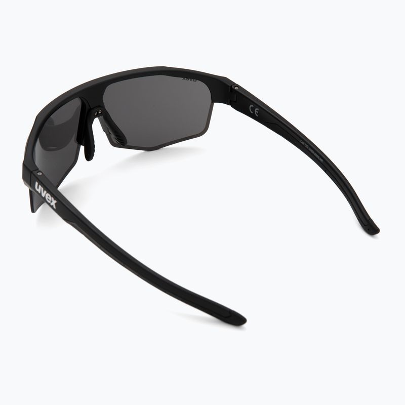 UVEX Axos Set nero opaco/argento specchiato/occhiali da sole trasparenti 3