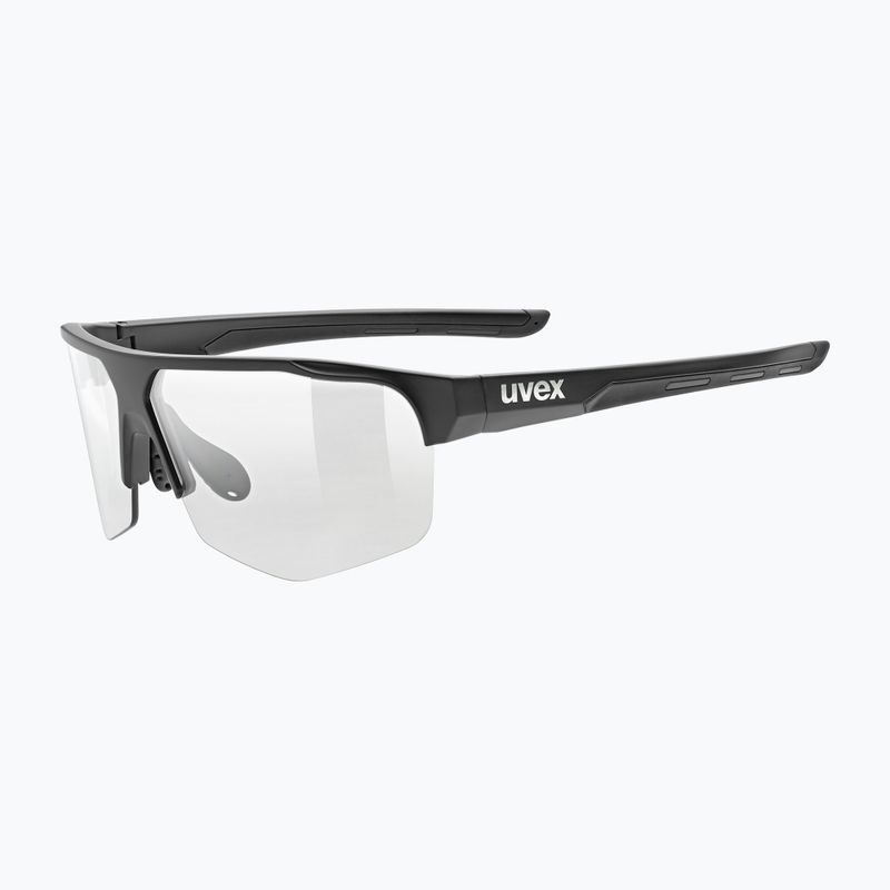 UVEX Axos Set nero opaco/argento specchiato/occhiali da sole trasparenti 2