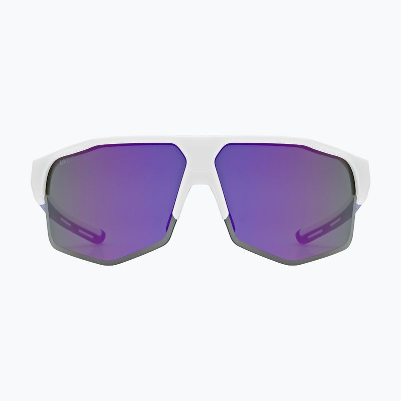 Occhiali da sole UVEX Axos Set bianco opaco/viola specchiata/chiaro 2