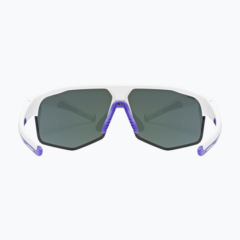 Occhiali da sole UVEX Axos Set bianco opaco/viola specchiata/chiaro 4