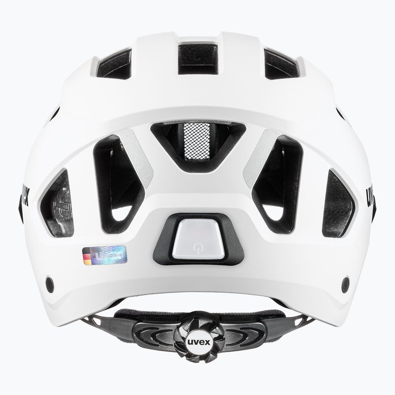 Casco da bici UVEX Stride Visor bianco opaco/litemirror argento 4