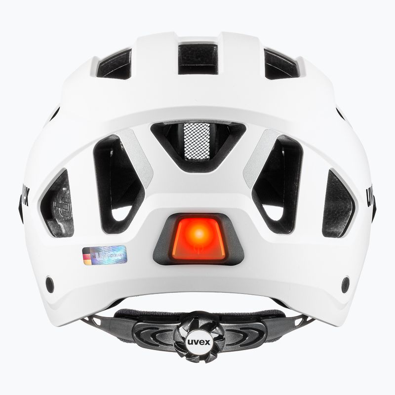 Casco da bici UVEX Stride Visor bianco opaco/litemirror argento 5