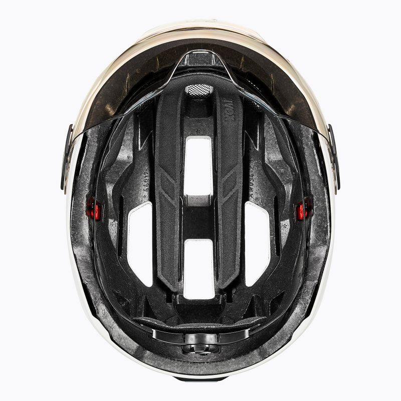 Casco da bici UVEX Stride Visor bianco opaco/litemirror argento 7