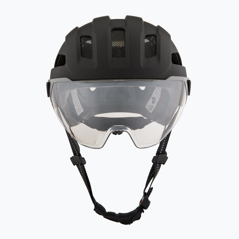 Casco da bici UVEX Stride Visor nero opaco/litemirror argento 2