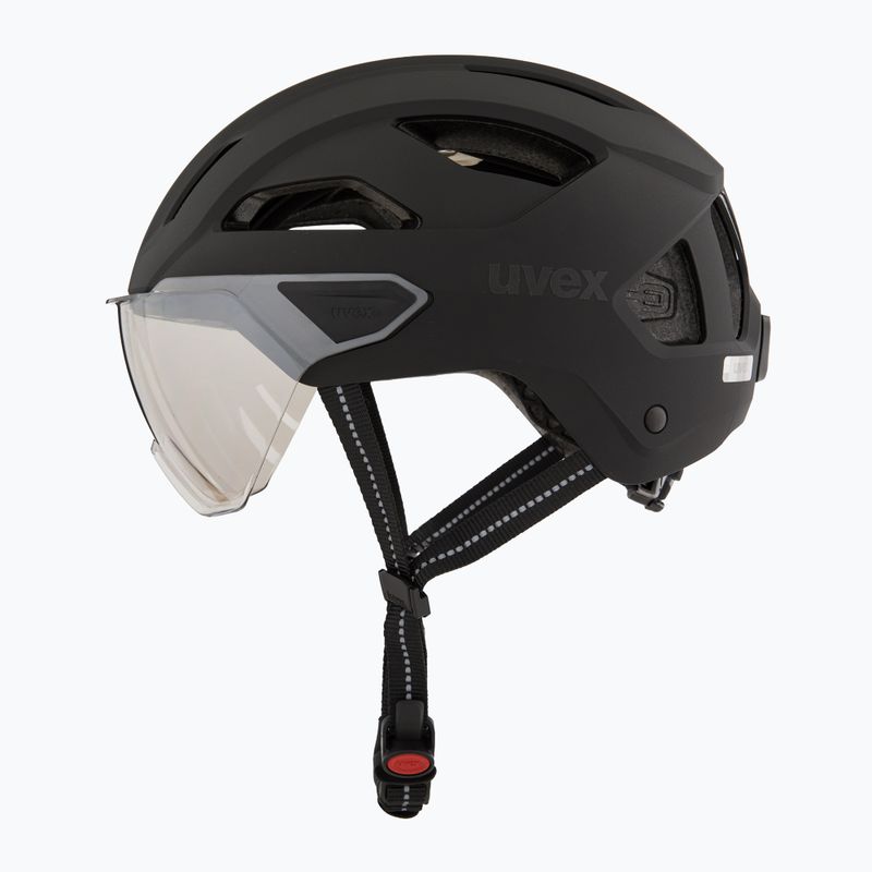 Casco da bici UVEX Stride Visor nero opaco/litemirror argento 3