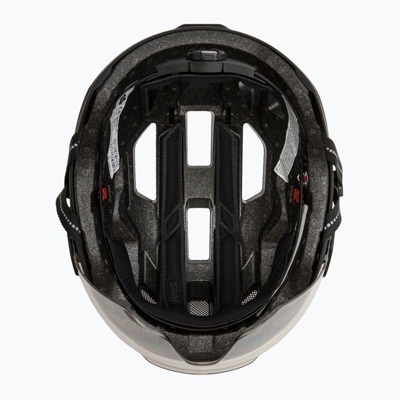 Casco da bici UVEX Stride Visor nero opaco/litemirror argento 5