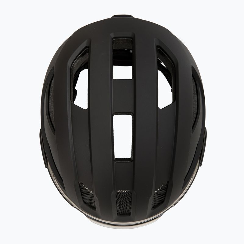 Casco da bici UVEX Stride Visor nero opaco/litemirror argento 6