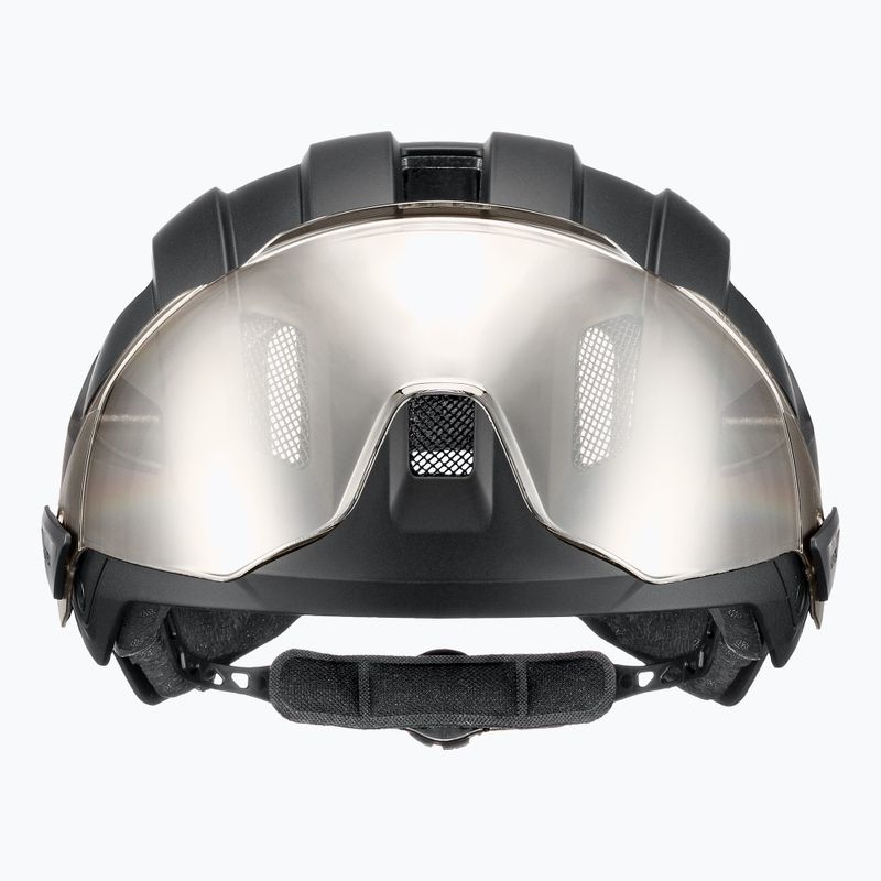 Casco da bici UVEX Stride Visor nero opaco/litemirror argento 3