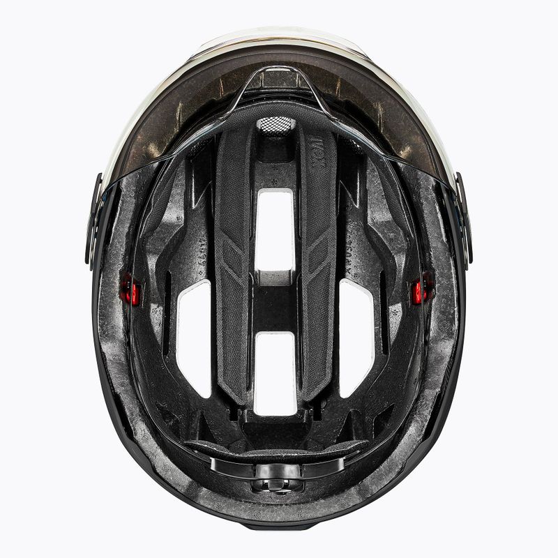 Casco da bici UVEX Stride Visor nero opaco/litemirror argento 7