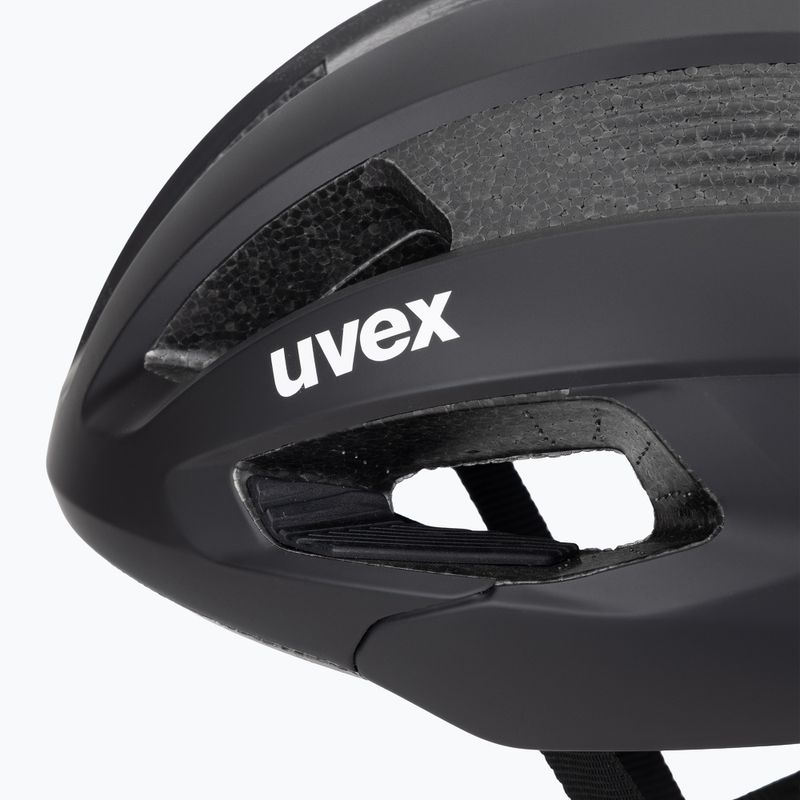 Casco da bici UVEX Rise CC tutto nero opaco 7