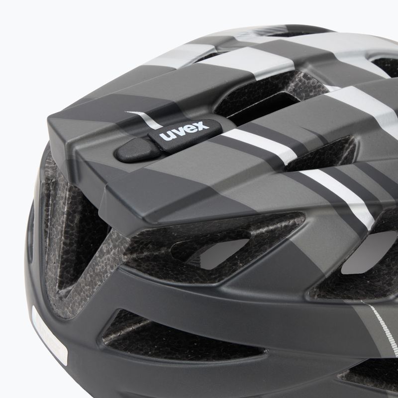 Casco da bicicletta UVEX Air Wing CC nero / argento opaco 8