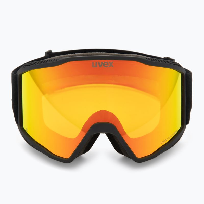 Maschera da sci UVEX Blast CV black matt/mirror rainbow 2