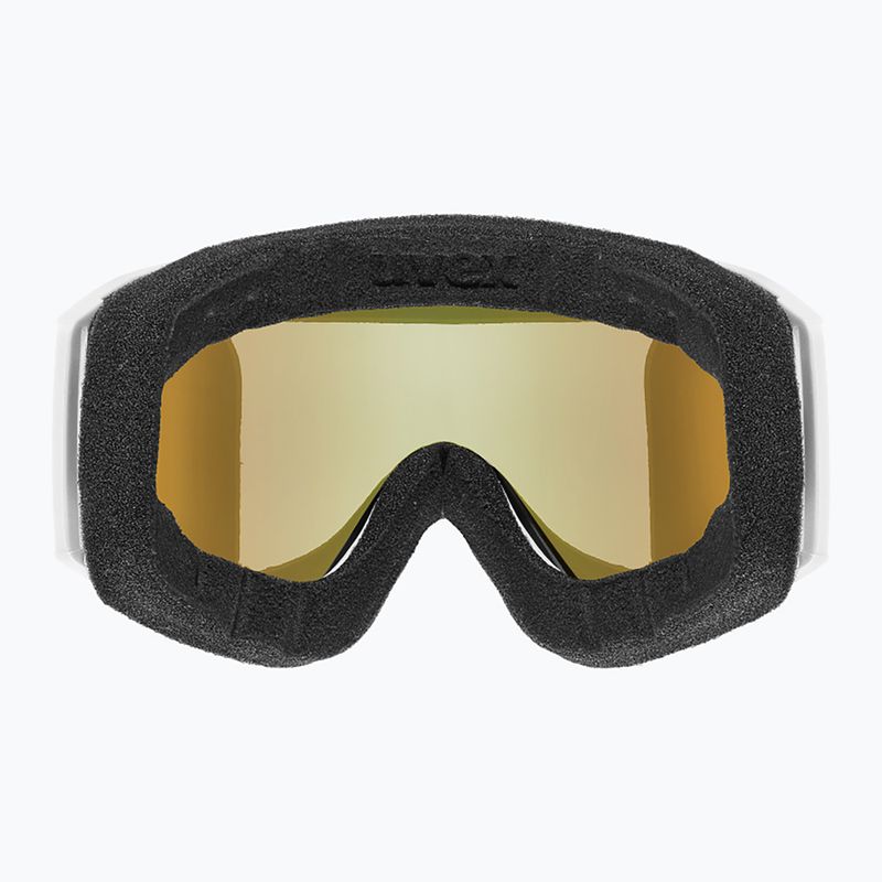 Maschera da sci UVEX Blast FM S2 white matt/mirror green 3