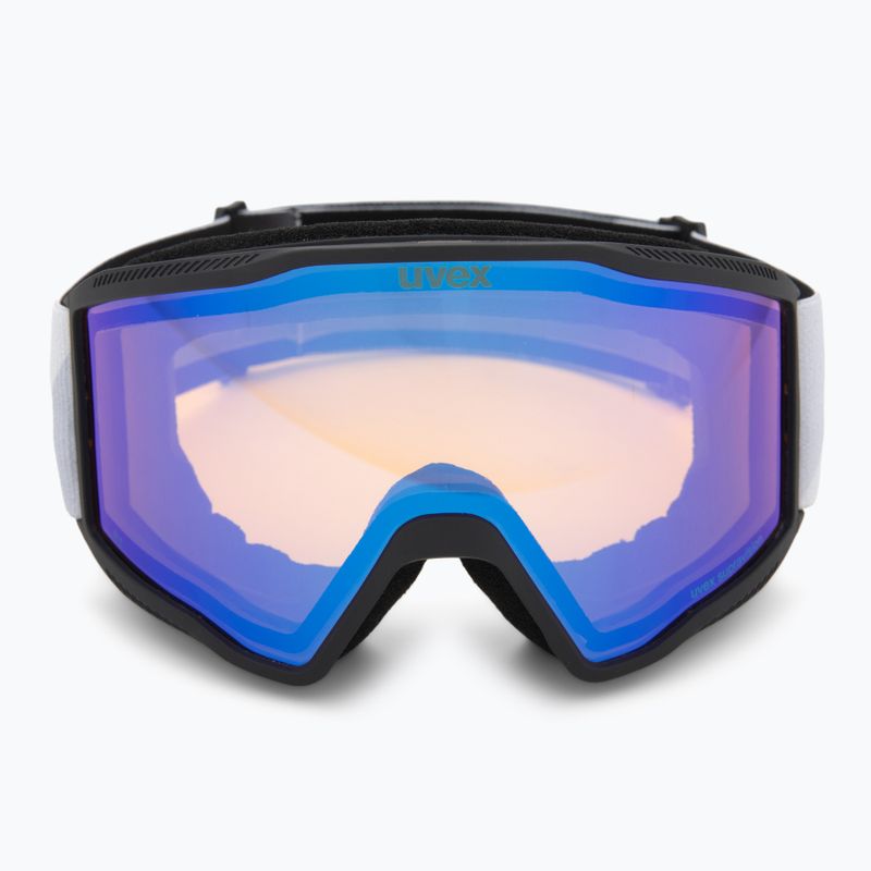 Maschera da sci UVEX Blast FM black matt/mirror blue 2