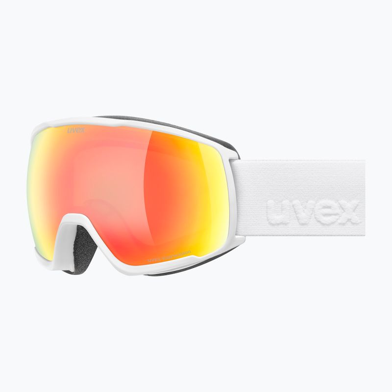 Maschera da sci UVEX Victorious S FM white matt/mirror orange 5