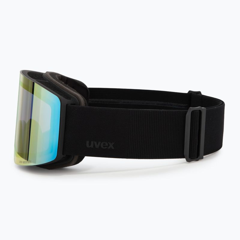 Maschera da sci UVEX Provoqe V black matt/vario rainbow mirror 4