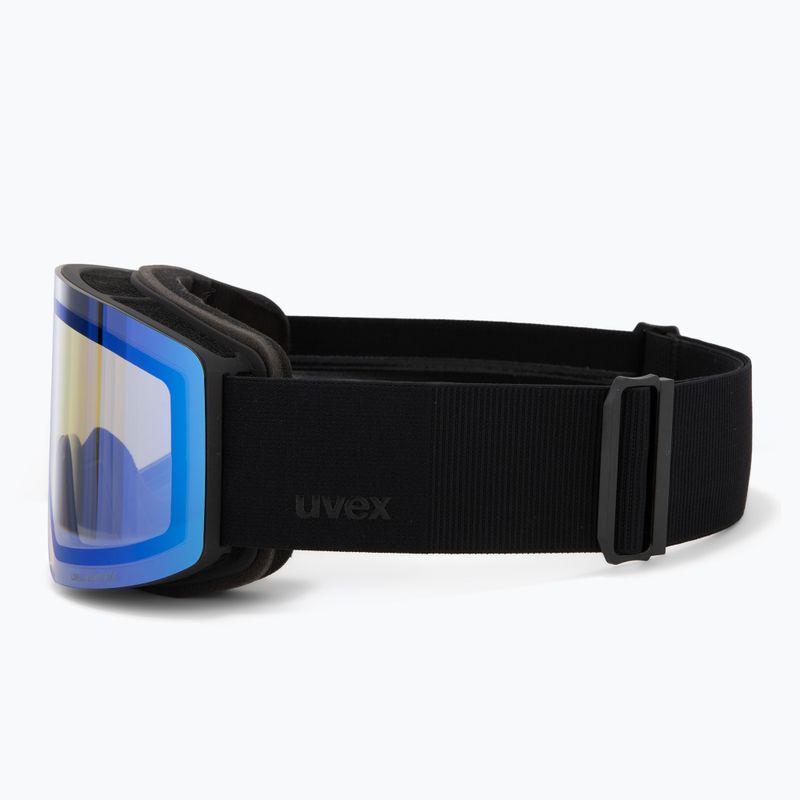 Maschera da sci UVEX Provoqe V black matt/vario blue mirror 4