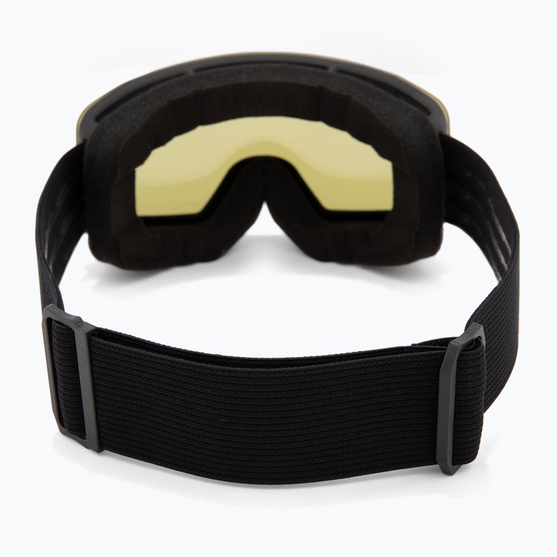 Maschera da sci per bambini UVEX Pwdr FM black matt/mirror ruby/green/clear 3