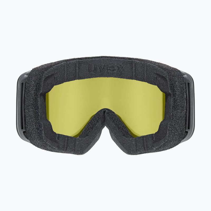 Maschera da sci per bambini UVEX Pwdr FM black matt/mirror ruby/green/clear 3