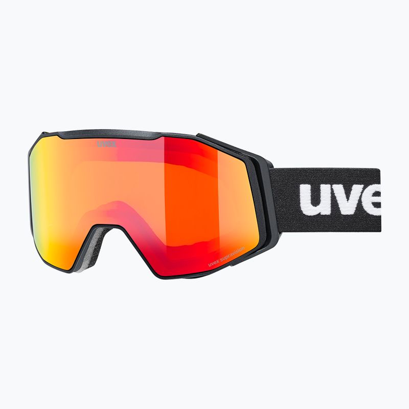 Maschera da sci UVEX Gravity FM black matt/mirror red/orange/clear