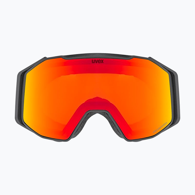 Maschera da sci UVEX Gravity FM black matt/mirror red/orange/clear 2