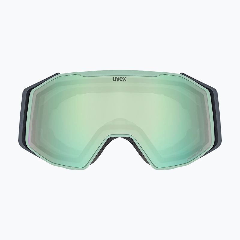 Maschera da sci UVEX Gravity FM oxide matt green/mirror opal/orange/clear 2