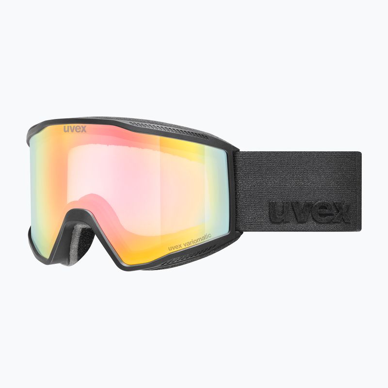Maschera da sci Uvex Blast V black matt/vario rainbow mirror 5