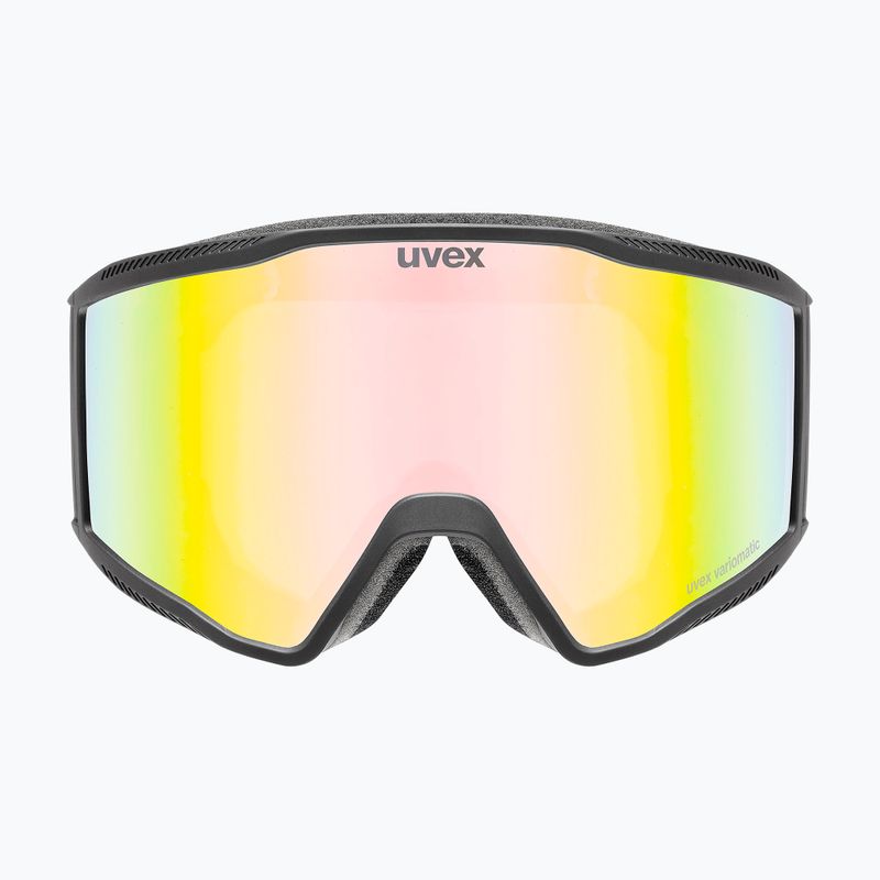 Maschera da sci Uvex Blast V black matt/vario rainbow mirror 6