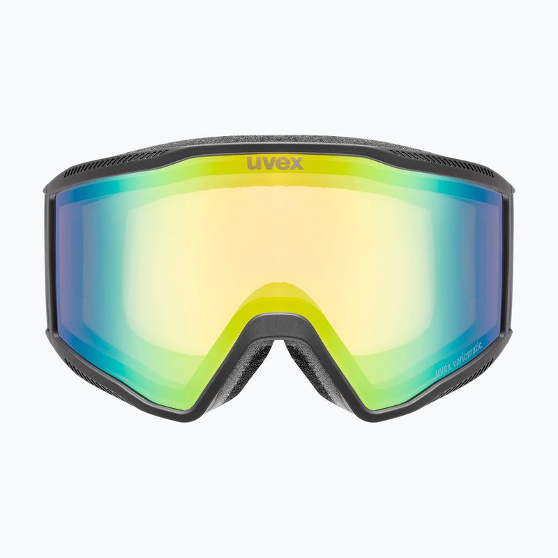 Maschera da sci Uvex Blast V black matt/vario green mirror 6