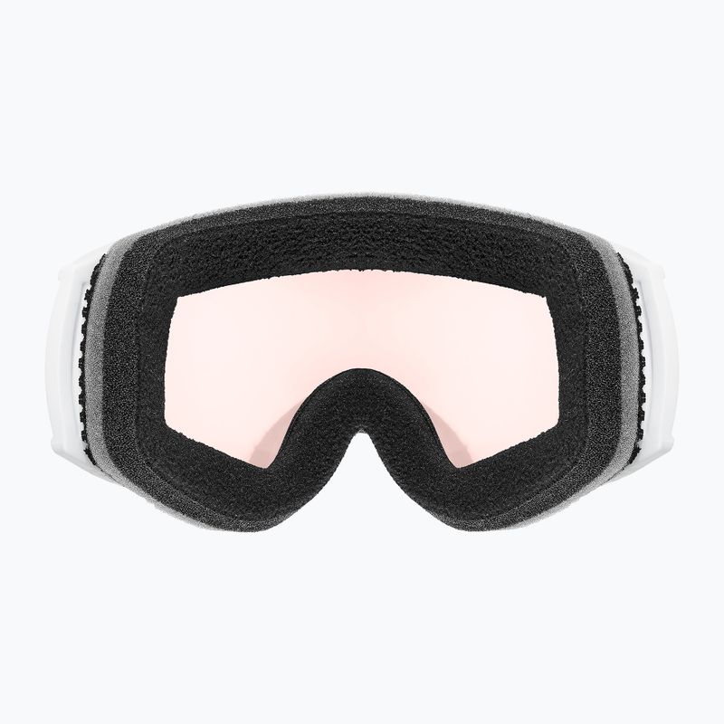 Maschera da sci UVEX Victorious S V white matt/vario rose mirror 7