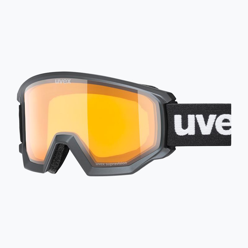 Maschera da sci UVEX Athletic LGL matt black/yellow/clear