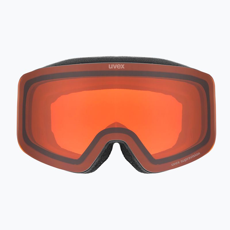 Maschera da sci junior UVEX Pwdr LG Jr black matt/orange/clear 2