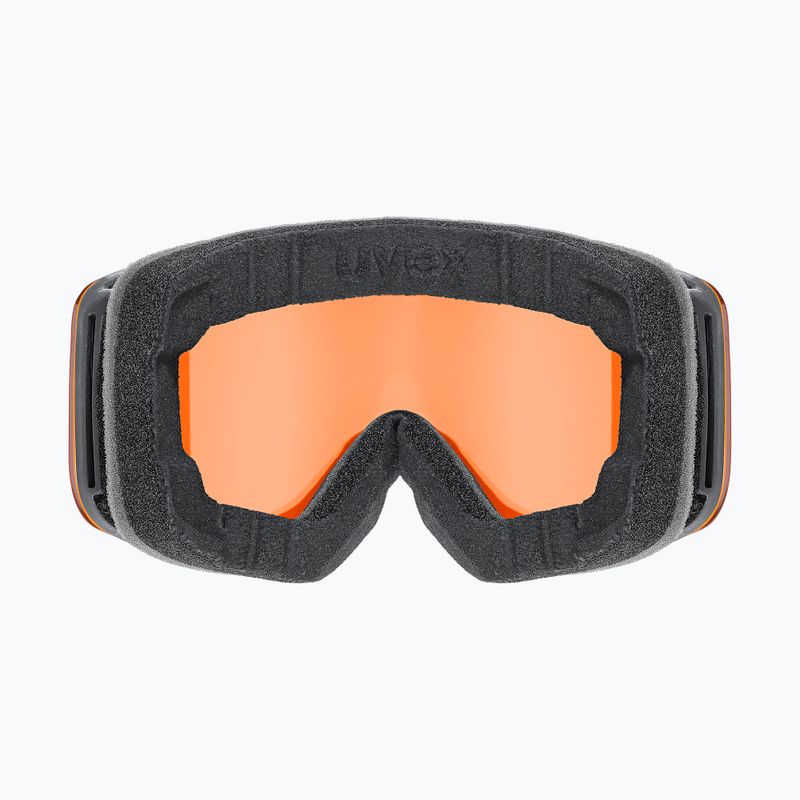 Maschera da sci junior UVEX Pwdr LG Jr black matt/orange/clear 3