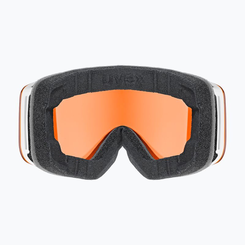 Maschera da sci junior UVEX Pwdr LG Jr white matt/orange/clear 2